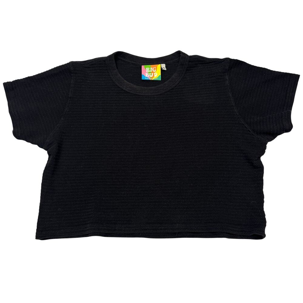 Big Bud Press Honeycomb Crop Tee Shirt Women's Small Boho Indie Twee